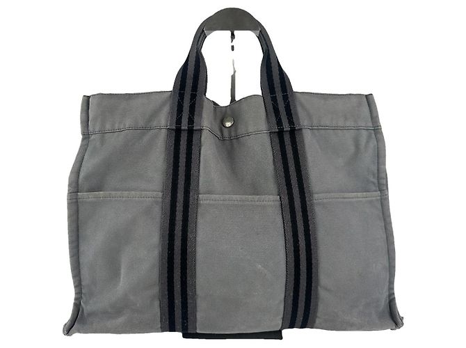 Borsa in cotone argento Hermès 