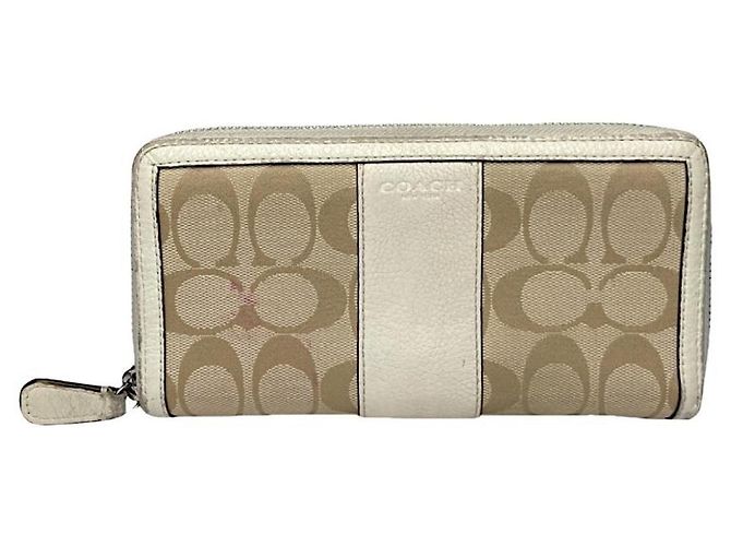 Coach Beige Leather Wallet