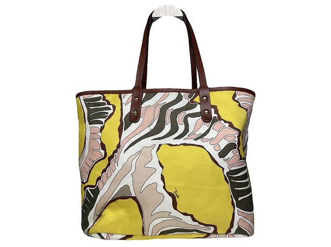 Bolsa de algodão amarela Emilio Pucci Amarelo