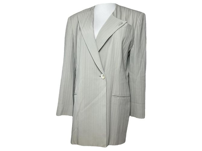 Céline Celine grauer Wolltrenchcoat