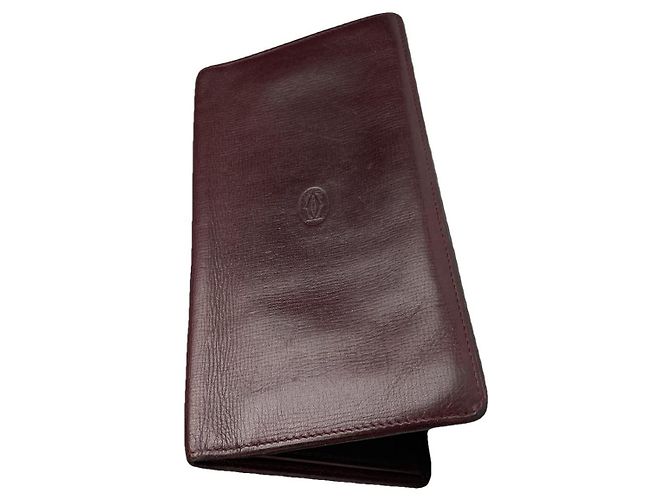 Bolso de cuero burdeos Cartier