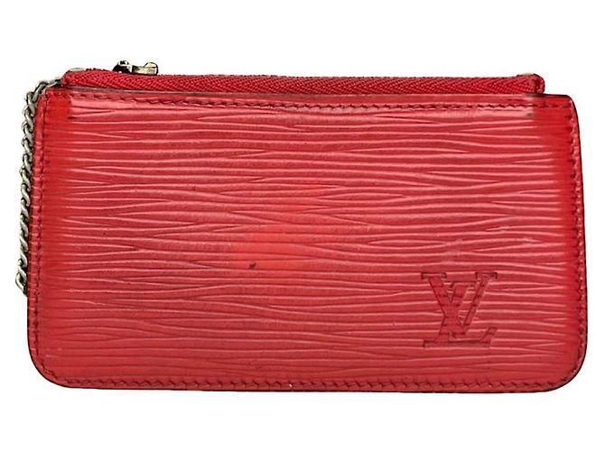 Rote Lederhandtasche von Louis Vuitton