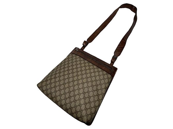 Bolsa de couro cinza recortada Gucci Ophidia