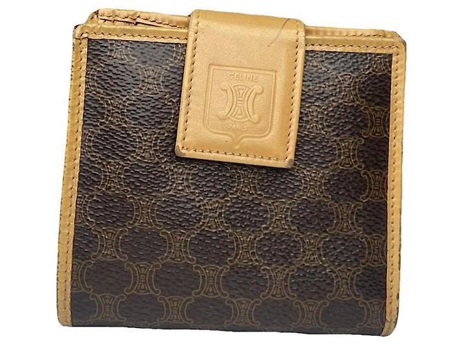 Céline Celine Triomphe Cartera de Cuero Marrón Castaño