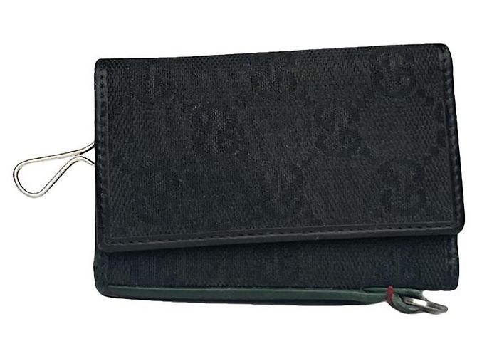 Borsa in cotone nero Gucci GG Blooms