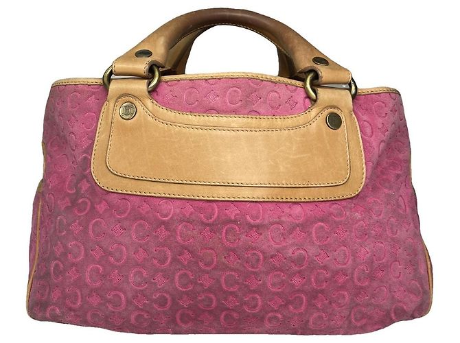 Céline Bolsa de couro rosa Celine Boogie
