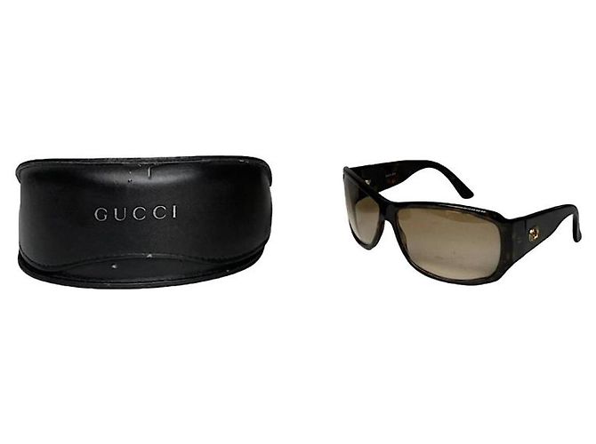 Occhiali da sole in plastica marroni Gucci Marrone