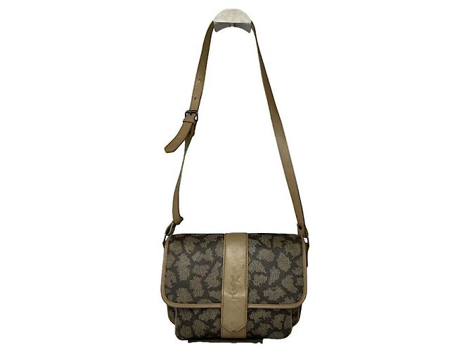 Saint Laurent Spontini schwarze Lederhandtasche