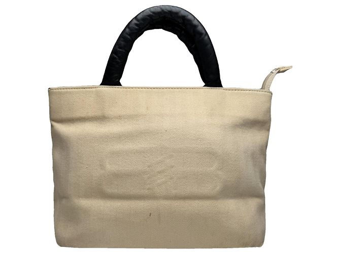 Bolso de mano de algodón beige Balenciaga City