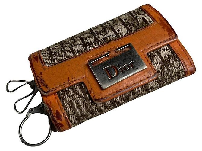 Bolsa de couro laranja Dior