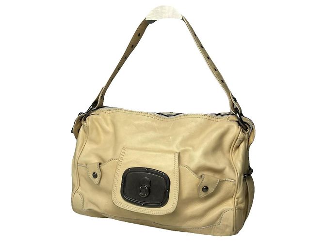 Céline Bolsa de couro Celine Clasp Cinza antracite