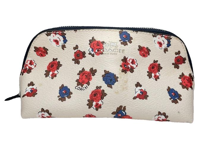 Bolso de mano de cuero blanco Coach