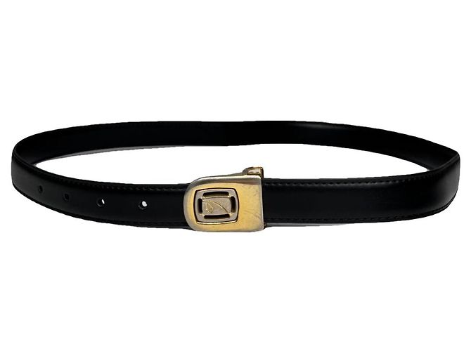 Dior schwarzer Ledergürtel 