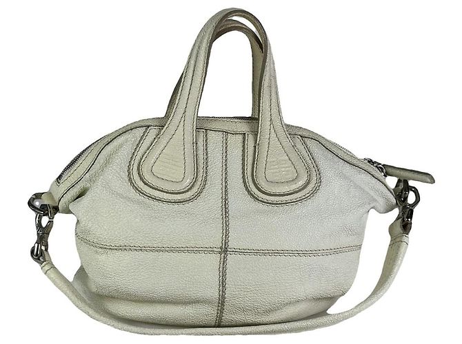 Sac à main en cuir blanc Givenchy Nightingale