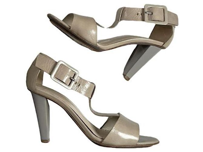 Beige Lacklederabsatz Jil Sander