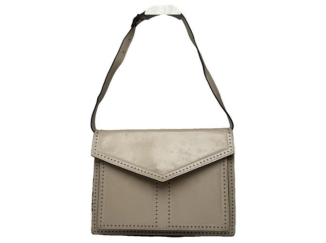 Bolsa de couro cinza Yves Saint Laurent 
