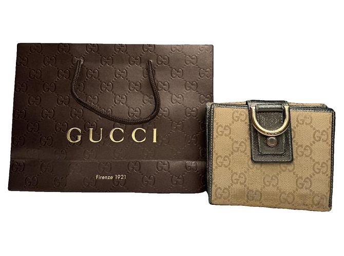 Billetera de algodón dorada Gucci Ophidia Dorado