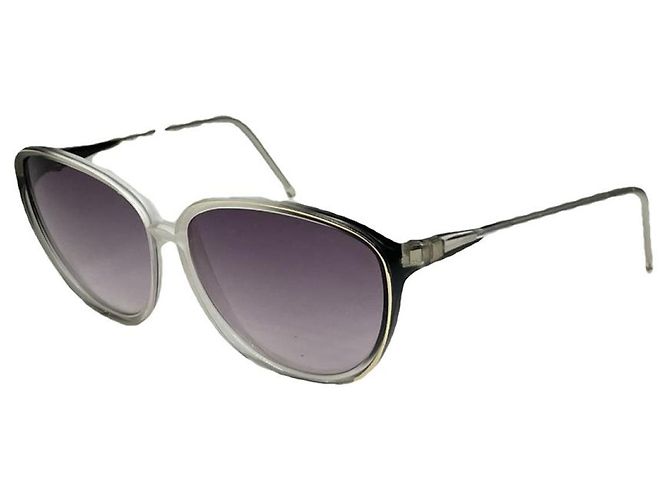 Céline Celine Silver Plastic Sunglasses Silvery
