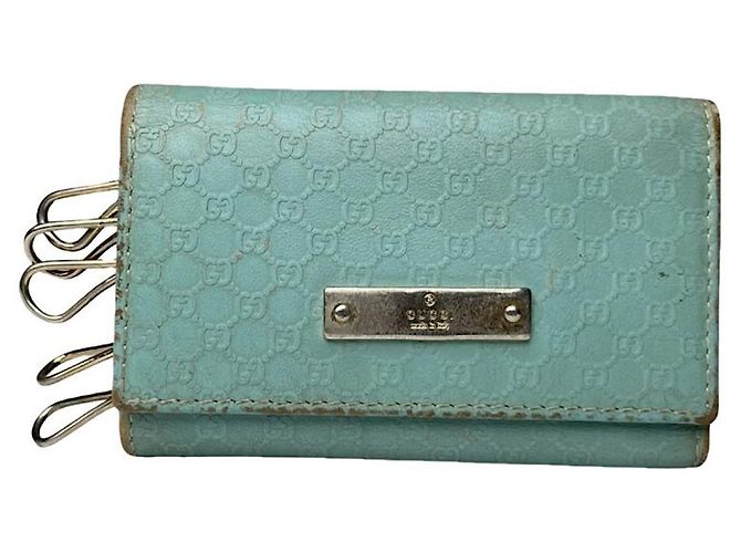 Bolsa de couro turquesa Gucci GG Blooms
