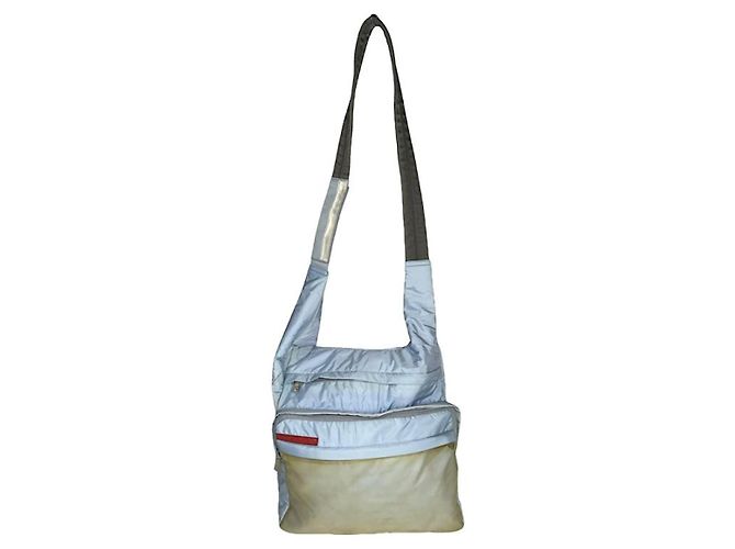 Prada blauer Polyesterbeutel 