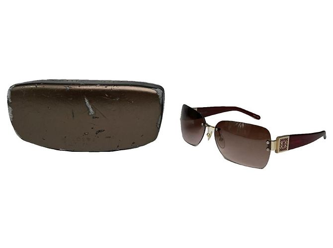 Gafas de sol de plástico marrón Loewe Castaño