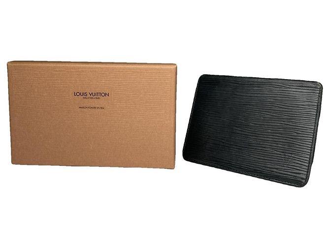 Bolsa de couro preto Louis Vuitton Flore