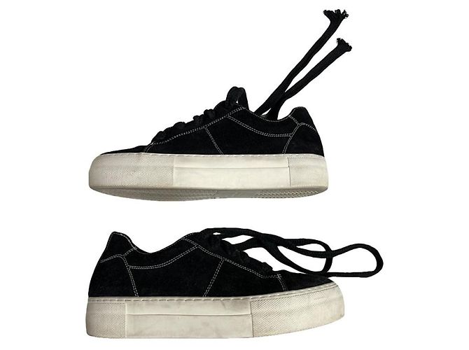 Helmut Lang Black Plastic Trainer