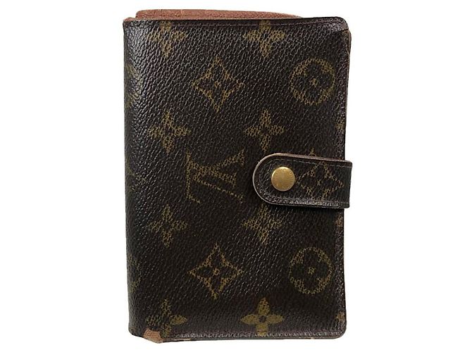 Organizer Cartera de cuero marrón Louis Vuitton Juliette Castaño