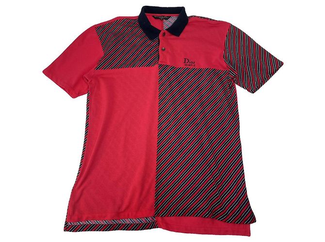 Christian Dior Polo de algodón rojo Dior Homme Roja