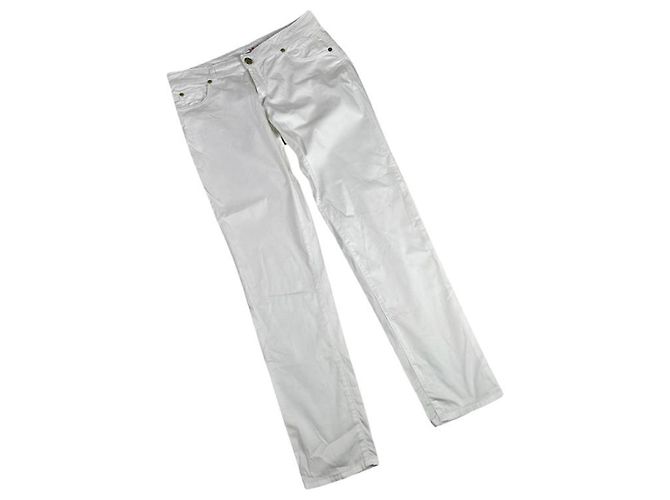 Calça de algodão branca Versace Branco
