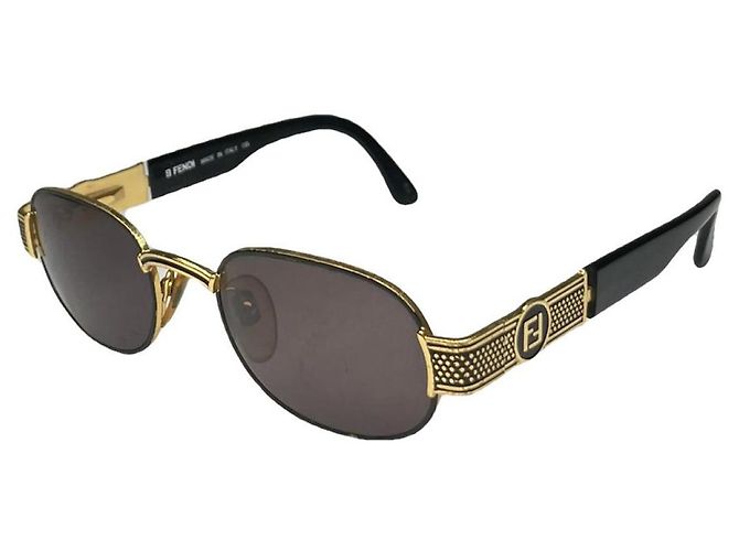Fendi schwarze Metallsonnenbrille