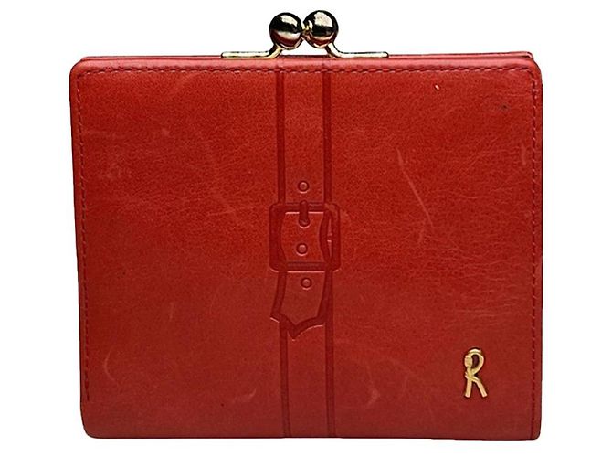 ROBERTA DI CAMERINO Red Leather Wallet