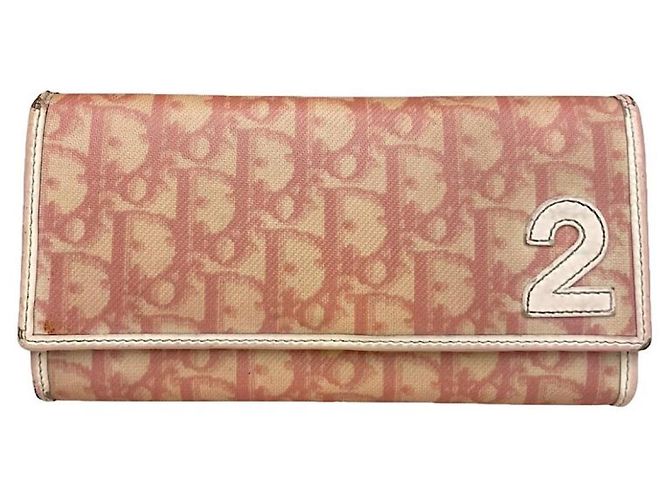 Cartera de cuero rosa Dior Saddle