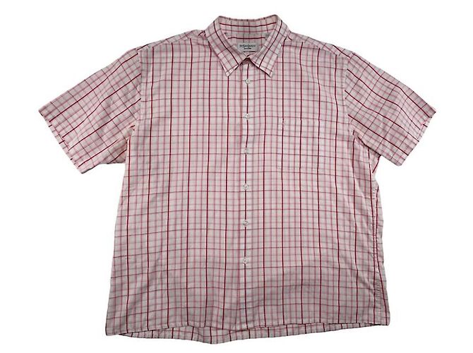 Camisa de algodón rosa Yves Saint Laurent
