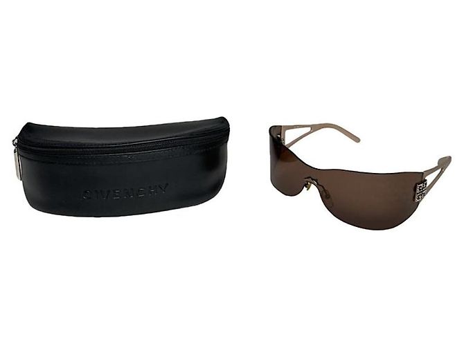 Óculos de sol de metal marrom Givenchy