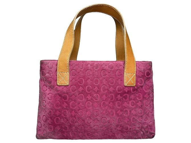 Céline Sac à main en daim rose Celine