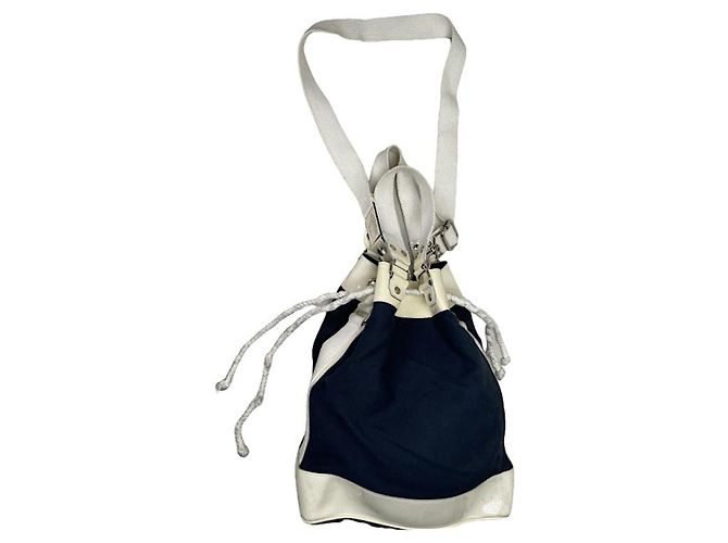 Versace White Cotton Handbag