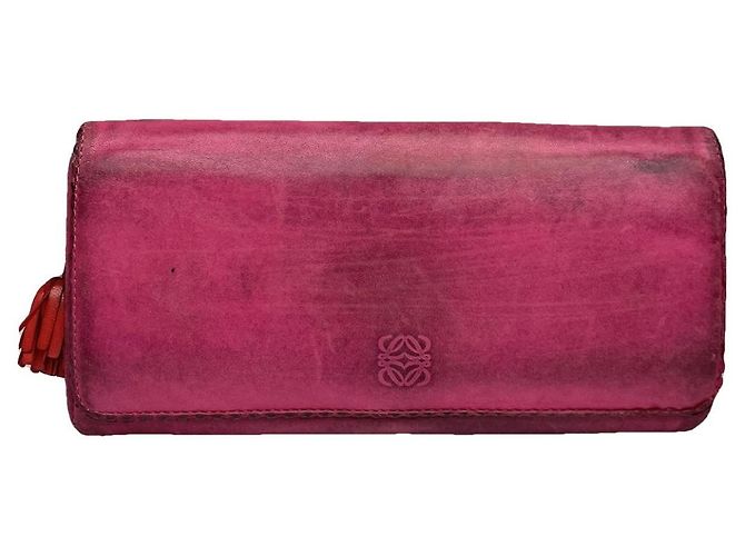 Loewe Puzzle Purple Leather Wallet