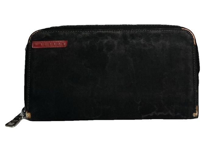 Prada Black Cotton Wallet