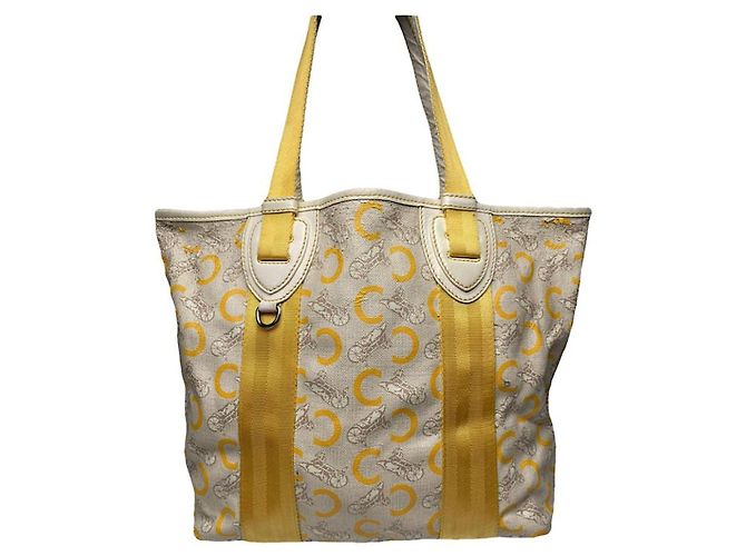 Céline Bolsa de couro branco Celine