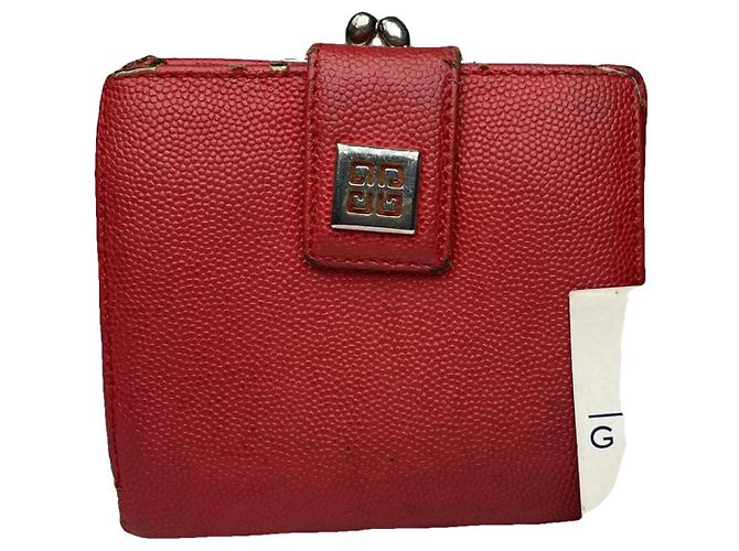 Portafoglio in pelle rossa Givenchy Rosso