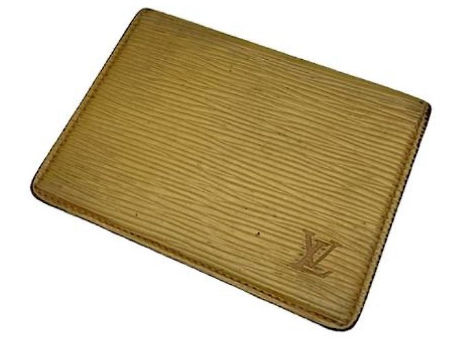 Gelbe Lederhandtasche von Louis Vuitton