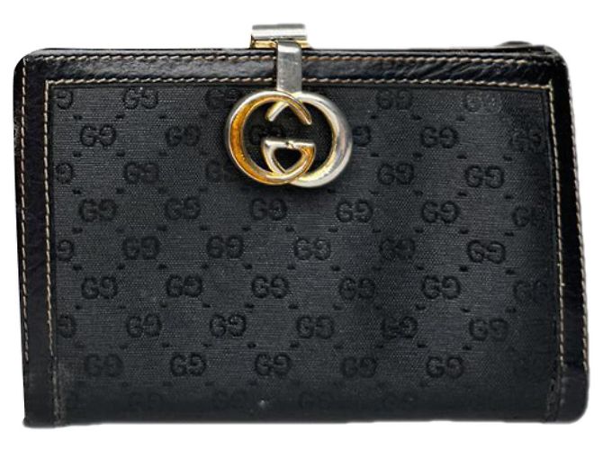 Cartera de cuero negro Gucci Marmont