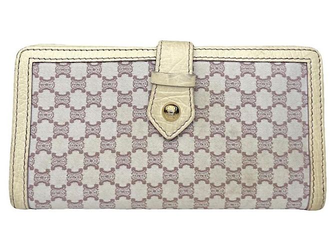 Céline Portafoglio in pelle bianca Celine Triomphe Bianco