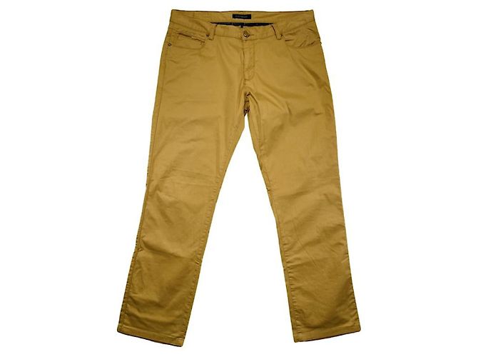 Pantalón de algodón amarillo Yves Saint Laurent 