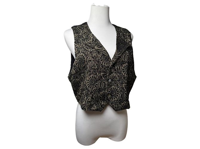 Autre Marque Kansai Yamamoto schwarze Wollstrickware