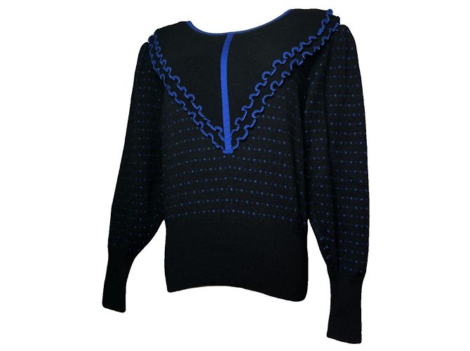 Yves Saint Laurent Schwarze Wollstrickware