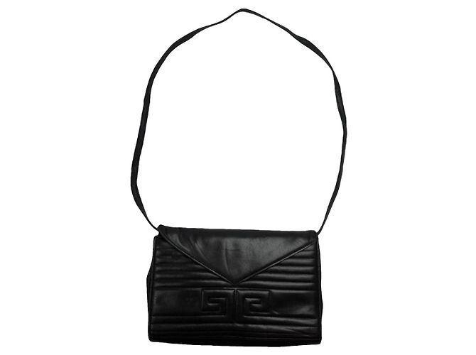Bolsa de mão de couro marrom Givenchy Emblem