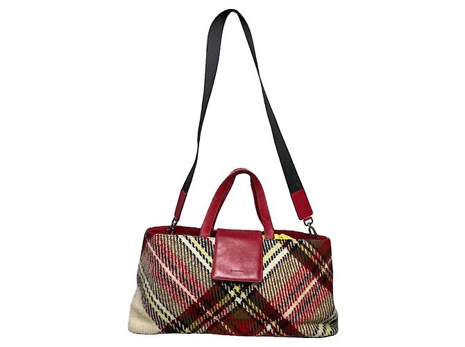 Burberry rote Wollhandtasche