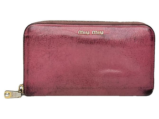Miu Miu lila Leder Geldbörse